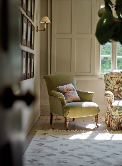 Fauteuil Finley, velours sauge