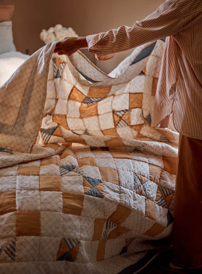 Couette patchwork en lin Noah