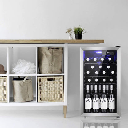 Cave à vin/réfrigérateur à boissons/mini-réfrigérateur pour 26 bouteilles - 44,5 x 49 x 79 cm (17,52 x 19,29 x 31,18 pouces)