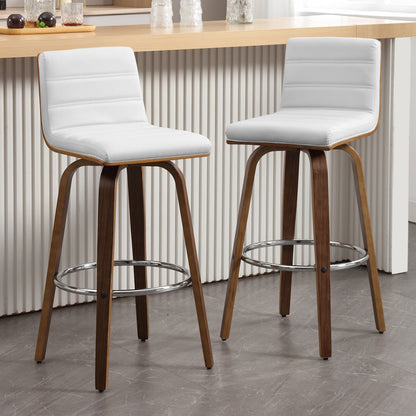 Tabourets de bar/hauts-sièges pivotants en simili cuir 26/29, lot de 2/3