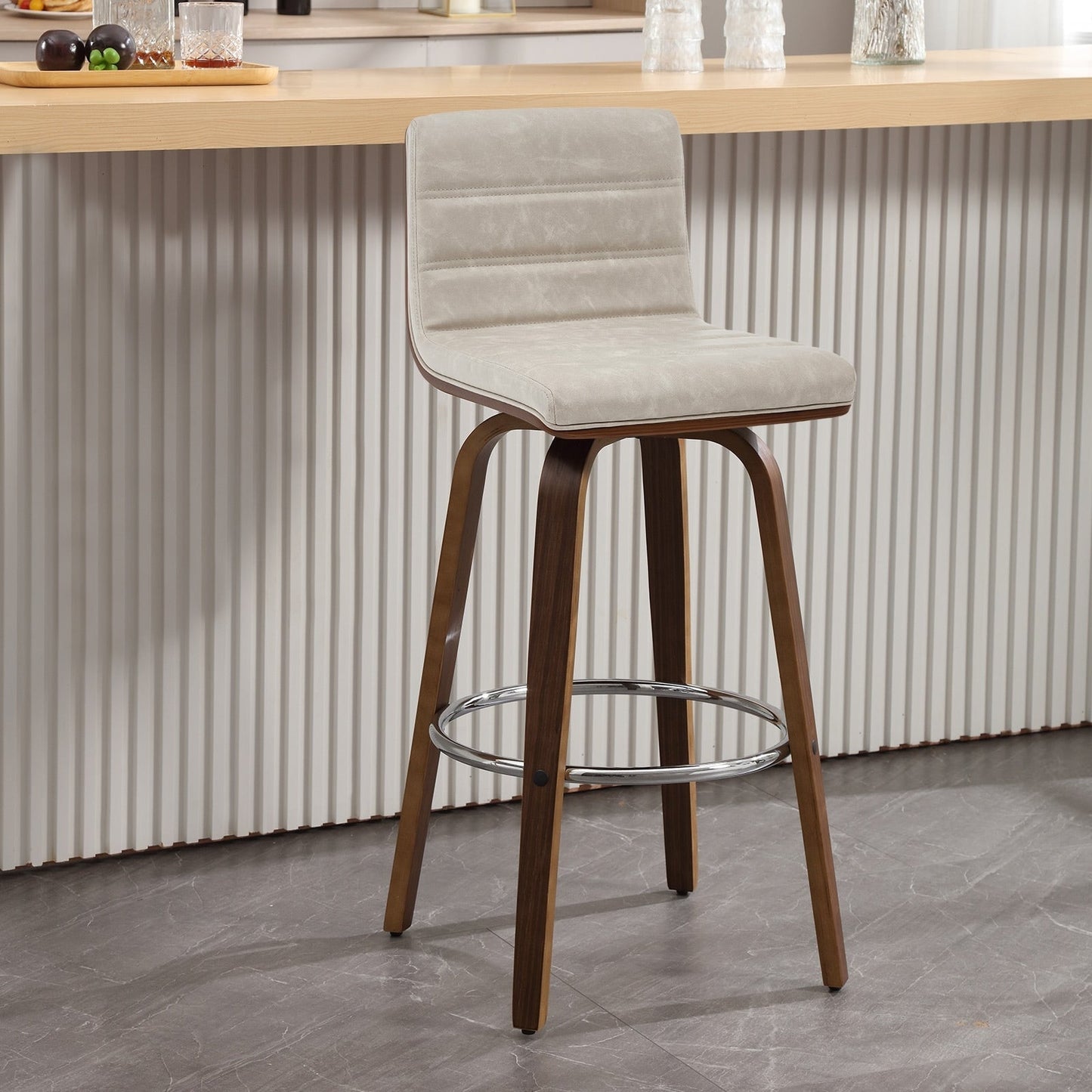 Tabourets de bar/hauts-sièges pivotants en simili cuir 26/29, lot de 2/3