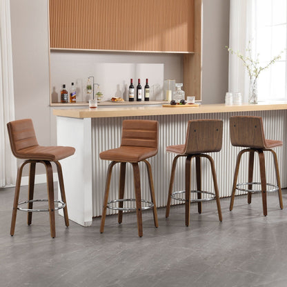Tabourets de bar/hauts-sièges pivotants en simili cuir 26/29, lot de 2/3