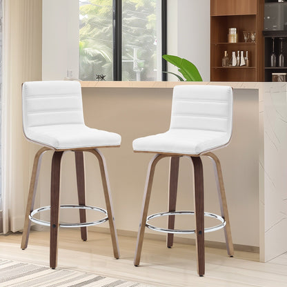 Tabourets de bar/hauts-sièges pivotants en simili cuir 26/29, lot de 2/3