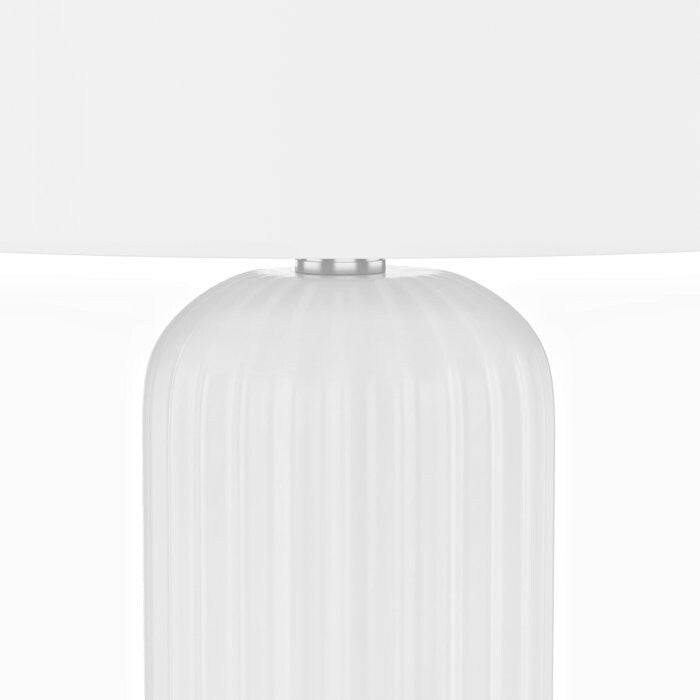 Ensemble de 2 lampes de table USB blanches en céramique (lot de 2)