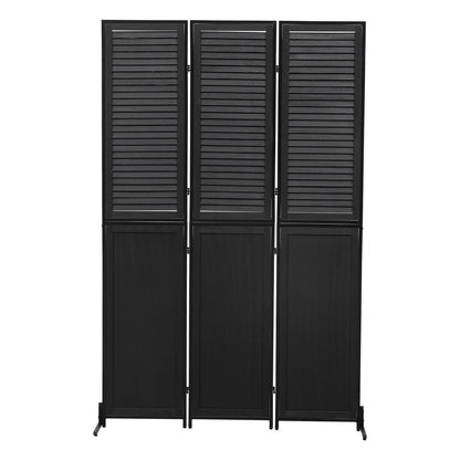 Écrans de séparation de pièce à 3 panneaux et pare-écran pliable en bois naturel, cloisons de séparation de pièce de 1,80 m pour séparer les pièces.