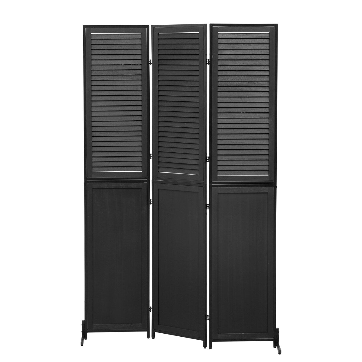 Écrans de séparation de pièce à 3 panneaux et pare-écran pliable en bois naturel, cloisons de séparation de pièce de 1,80 m pour séparer les pièces.