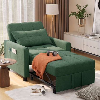 Canapé-lit convertible 3-en-1, canapé-lit escamotable, lit pliant convertible pour salon.
