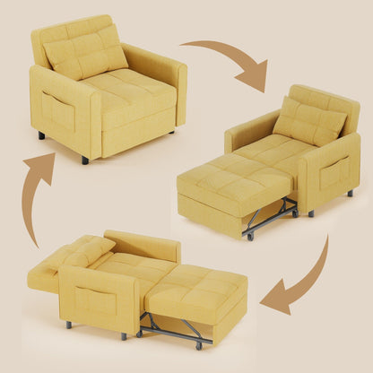 Canapé-lit convertible 3-en-1, canapé-lit escamotable, lit pliant convertible pour salon.