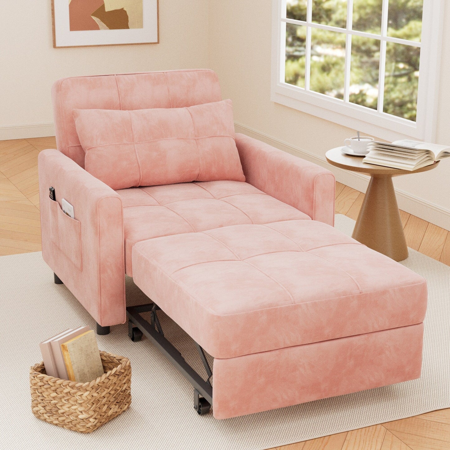 Canapé-lit convertible 3-en-1, canapé-lit escamotable, lit pliant convertible pour salon.