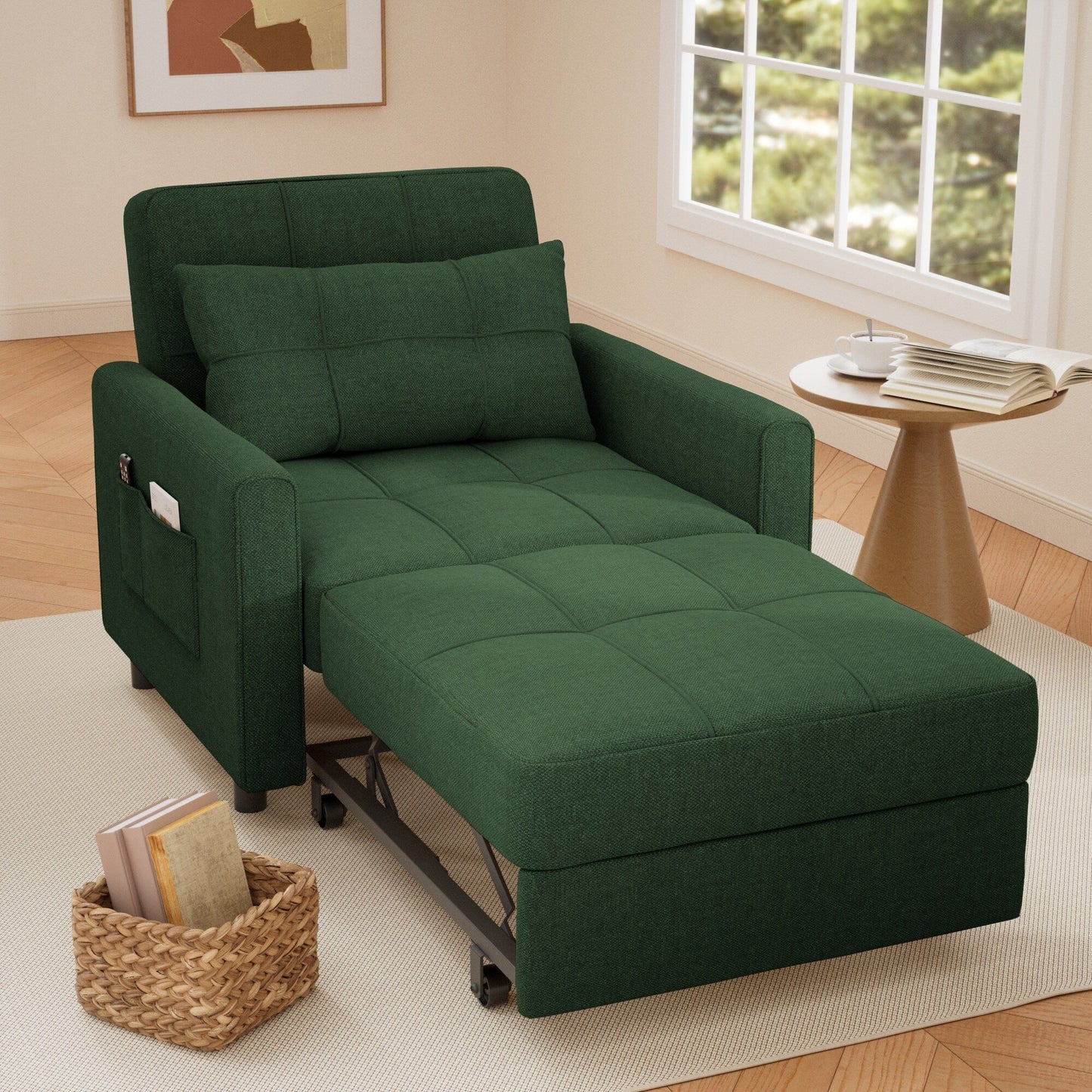 Canapé-lit convertible 3-en-1, canapé-lit escamotable, lit pliant convertible pour salon.