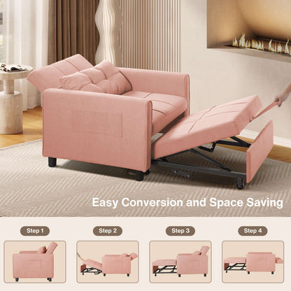 Canapé-lit convertible 3-en-1, canapé-lit escamotable, lit pliant convertible pour salon.
