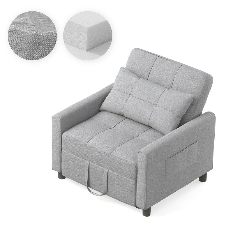 Canapé-lit convertible 3-en-1, canapé-lit escamotable, lit pliant convertible pour salon.