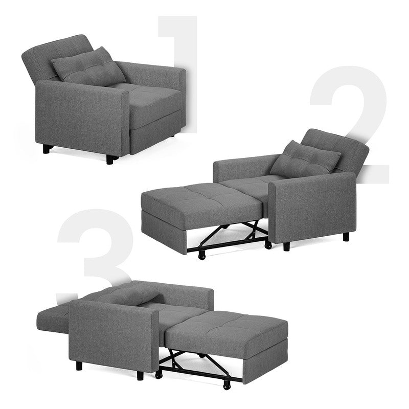 Canapé-lit convertible 3-en-1, canapé-lit escamotable, lit pliant convertible pour salon.