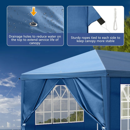 Caravane Pop-up en Oxford 30x10 pi avec 8 sacs de sable et 8 parois latérales avec auvent de type remorqueur - 30x10x8,8 pi (Lxlh)