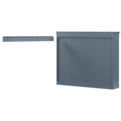 Meuble-lavabo moderne de 91 cm (36 pouces) pour salle de bain avec lavabo intégré et armoire à miroir, 2 portes et 2 tiroirs.