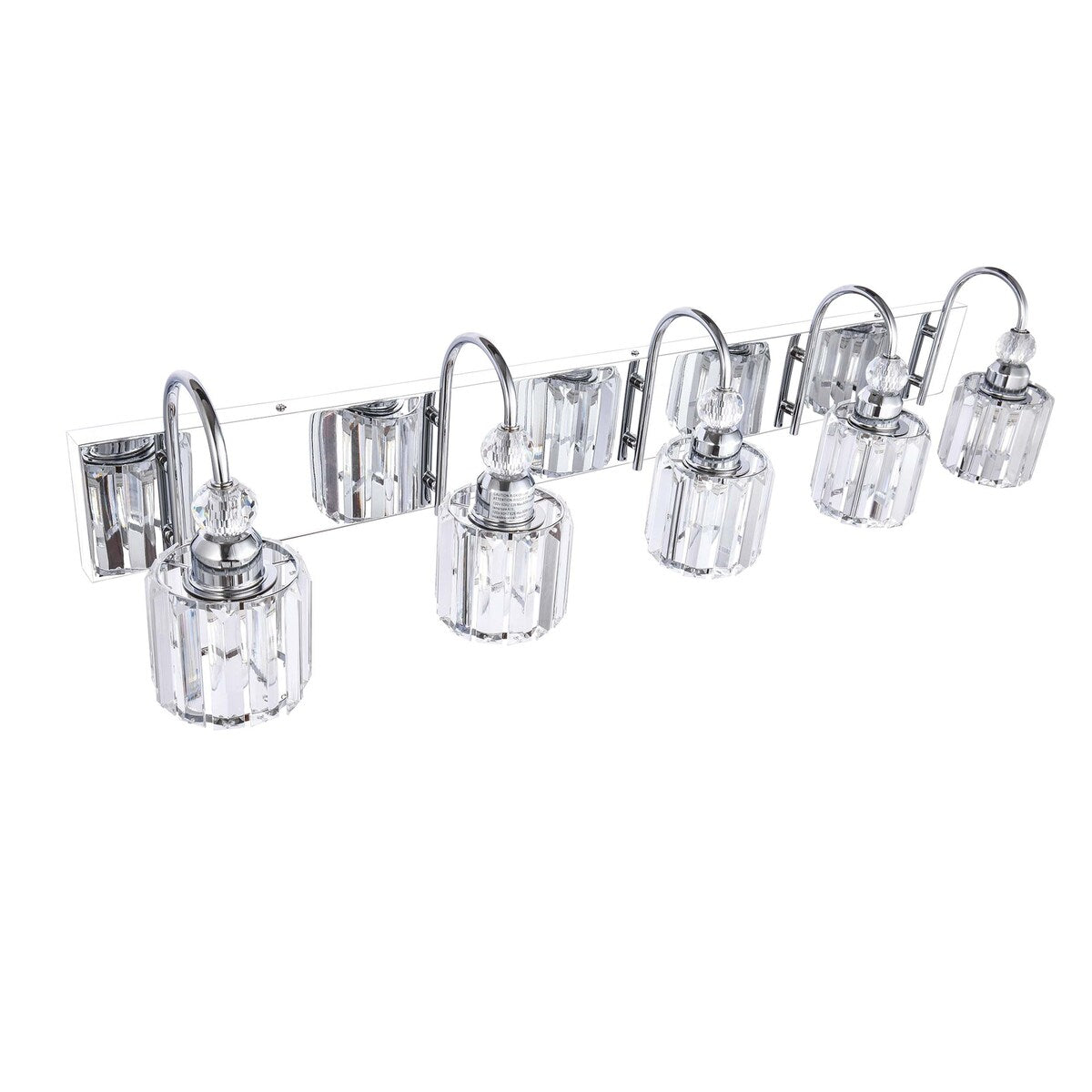 Chrome/ Noir/ Or Moderne Murale pour Salle de Bain et Toilettes, Lustre à Cristaux pour Miroir, Luminaire de Toilette, Eclairage de Vanité