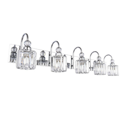 Chrome/ Noir/ Or Moderne Murale pour Salle de Bain et Toilettes, Lustre à Cristaux pour Miroir, Luminaire de Toilette, Eclairage de Vanité