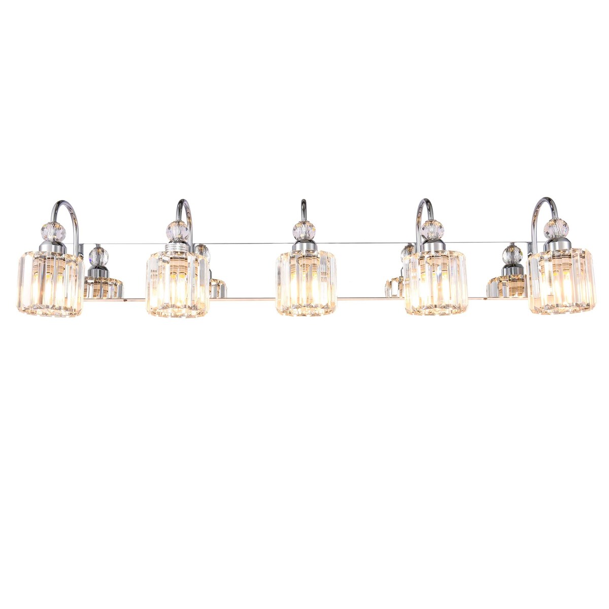 Chrome/ Noir/ Or Moderne Murale pour Salle de Bain et Toilettes, Lustre à Cristaux pour Miroir, Luminaire de Toilette, Eclairage de Vanité