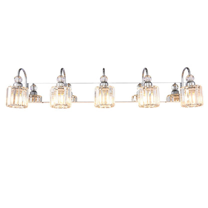 Chrome/ Noir/ Or Moderne Murale pour Salle de Bain et Toilettes, Lustre à Cristaux pour Miroir, Luminaire de Toilette, Eclairage de Vanité