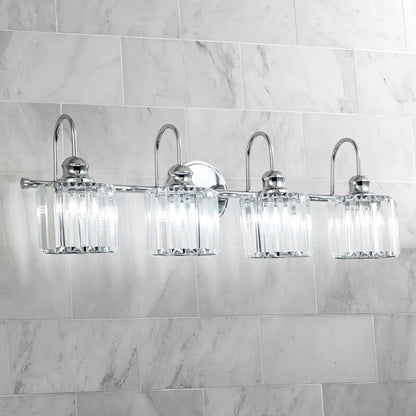 Chrome/ Noir/ Or Moderne Murale pour Salle de Bain et Toilettes, Lustre à Cristaux pour Miroir, Luminaire de Toilette, Eclairage de Vanité