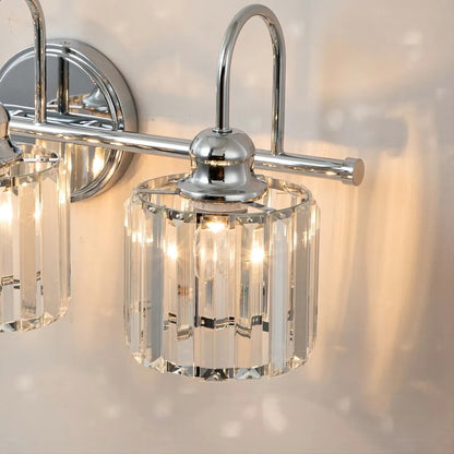 Chrome/ Noir/ Or Moderne Murale pour Salle de Bain et Toilettes, Lustre à Cristaux pour Miroir, Luminaire de Toilette, Eclairage de Vanité