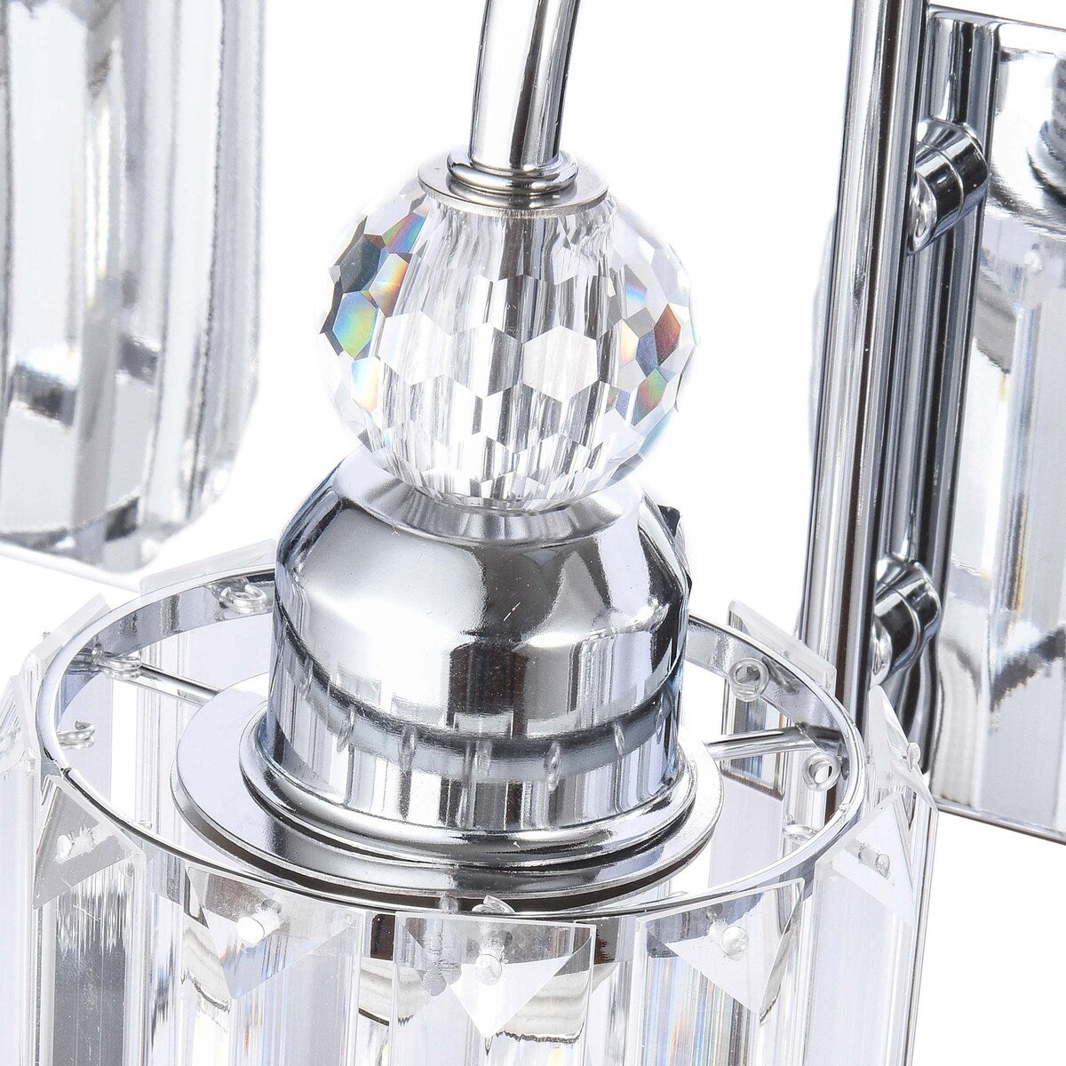 Chrome/ Noir/ Or Moderne Murale pour Salle de Bain et Toilettes, Lustre à Cristaux pour Miroir, Luminaire de Toilette, Eclairage de Vanité