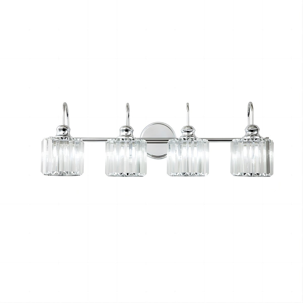 Chrome/ Noir/ Or Moderne Murale pour Salle de Bain et Toilettes, Lustre à Cristaux pour Miroir, Luminaire de Toilette, Eclairage de Vanité