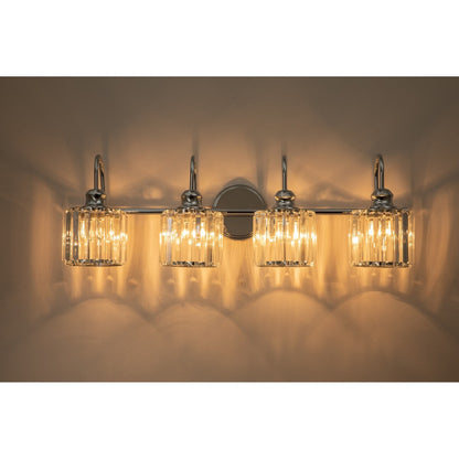 Chrome/ Noir/ Or Moderne Murale pour Salle de Bain et Toilettes, Lustre à Cristaux pour Miroir, Luminaire de Toilette, Eclairage de Vanité