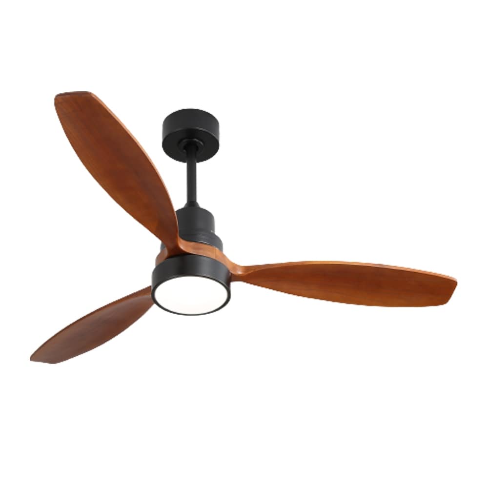 Ventilateur de plafond à LED intégré de 48 et 52 pouces avec lumière et télécommande, moteur à courant continu réversible.