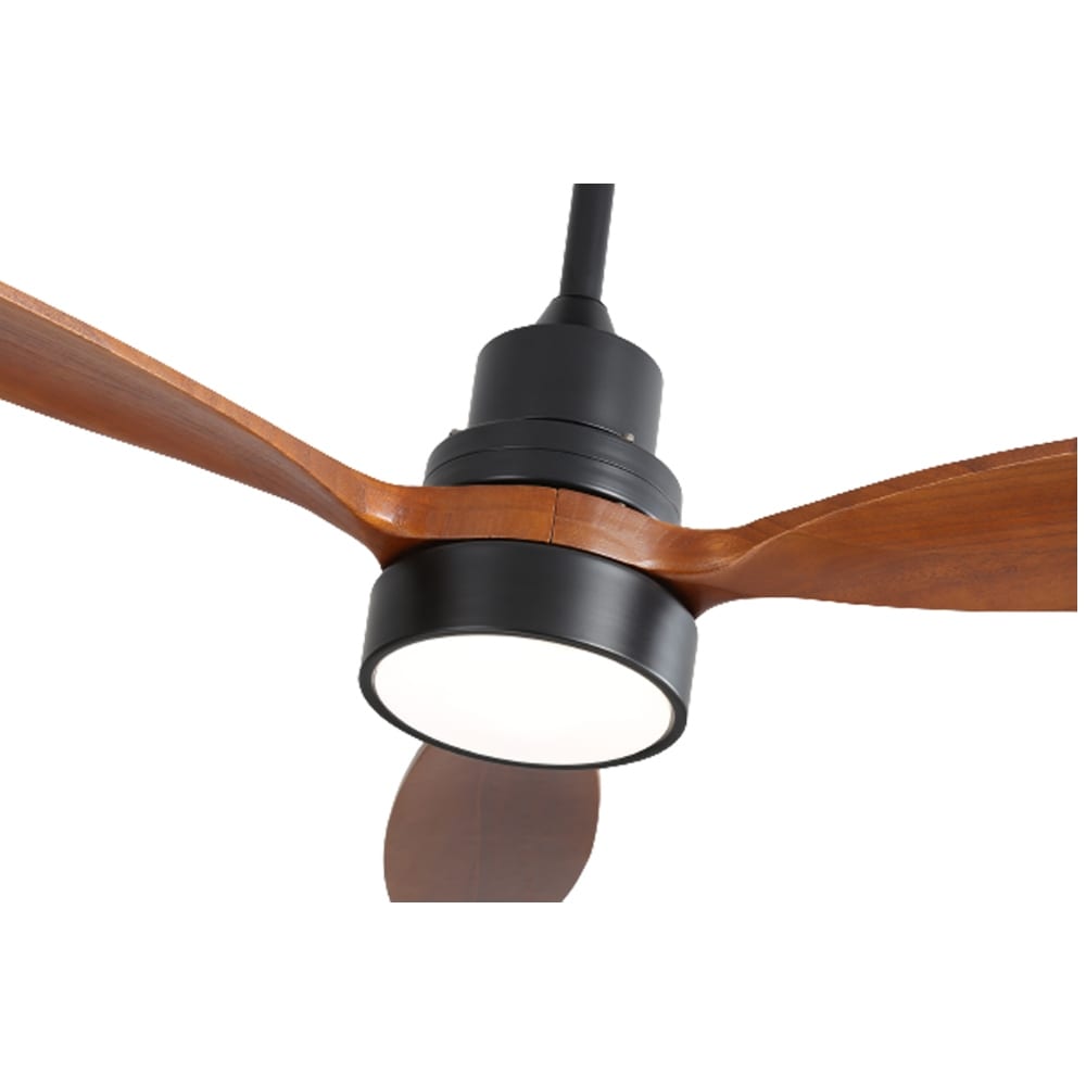 Ventilateur de plafond à LED intégré de 48 et 52 pouces avec lumière et télécommande, moteur à courant continu réversible.