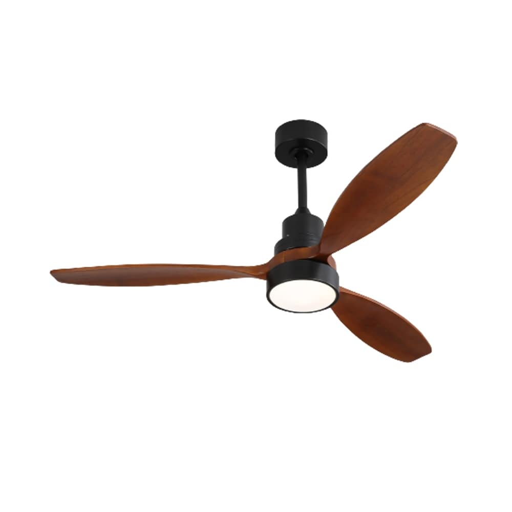 Ventilateur de plafond à LED intégré de 48 et 52 pouces avec lumière et télécommande, moteur à courant continu réversible.