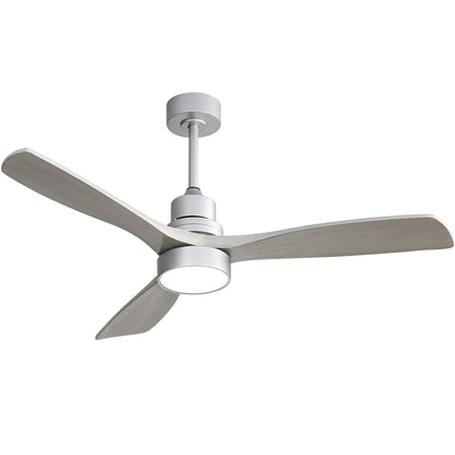 Ventilateur de plafond à LED intégré de 48 et 52 pouces avec lumière et télécommande, moteur à courant continu réversible.