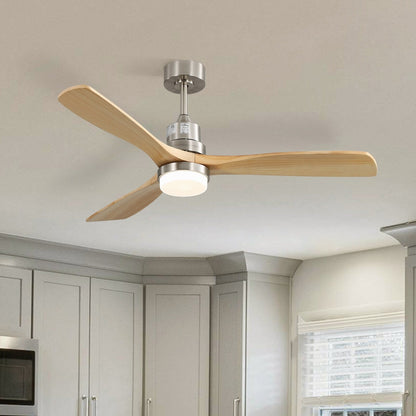 Ventilateur de plafond à LED intégré de 48 et 52 pouces avec lumière et télécommande, moteur à courant continu réversible.