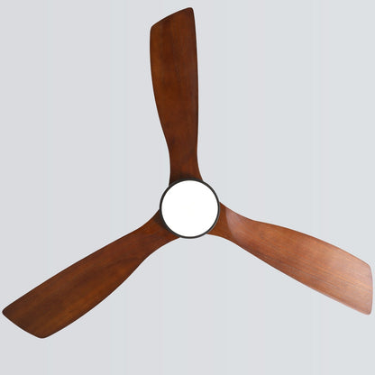 Ventilateur de plafond à LED intégré de 48 et 52 pouces avec lumière et télécommande, moteur à courant continu réversible.