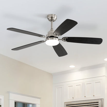 Ventilateur de plafond à LED intégré de 48 et 52 pouces avec lumière et télécommande, moteur à courant continu réversible.