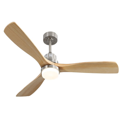 Ventilateur de plafond à LED intégré de 48 et 52 pouces avec lumière et télécommande, moteur à courant continu réversible.