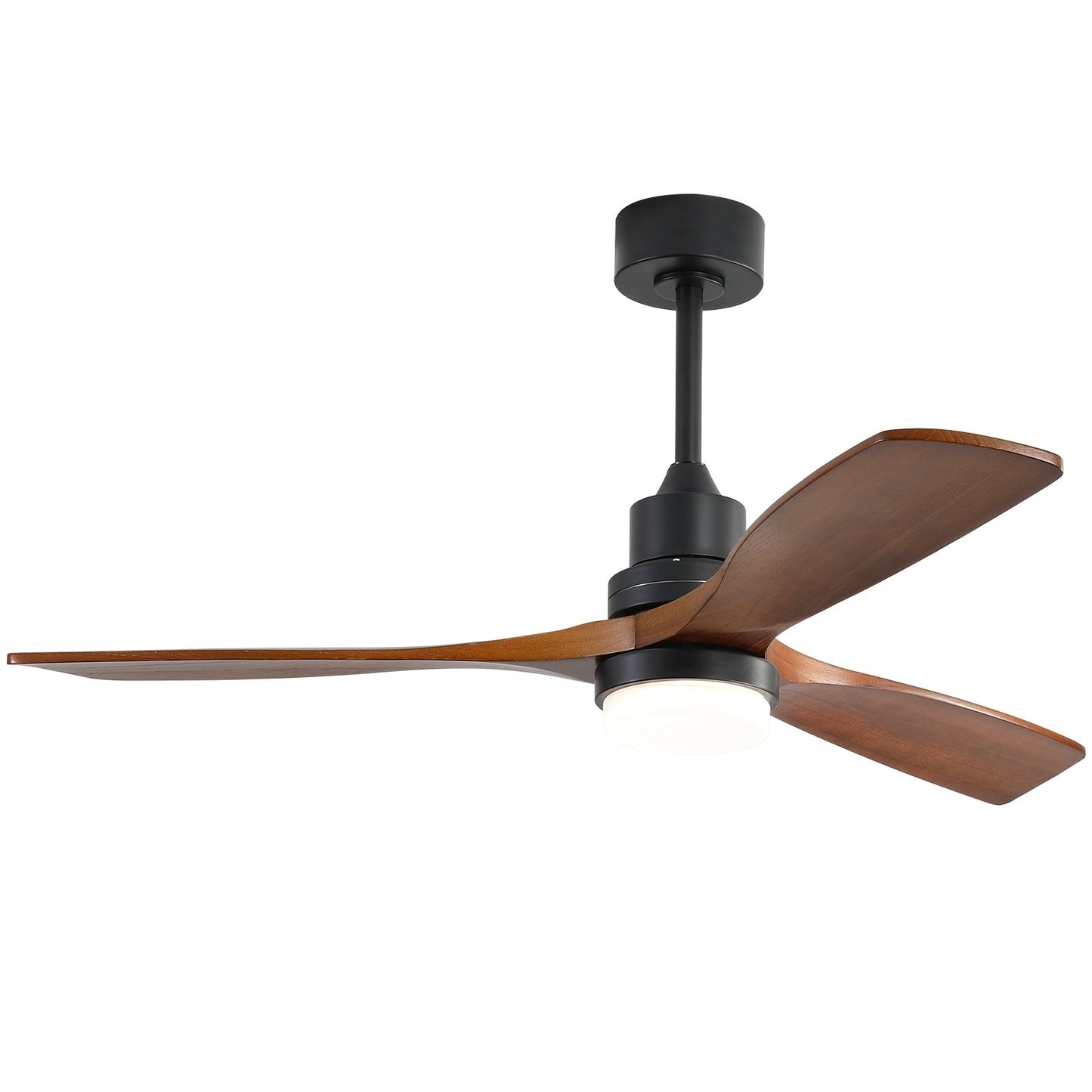 Ventilateur de plafond à LED intégré de 48 et 52 pouces avec lumière et télécommande, moteur à courant continu réversible.