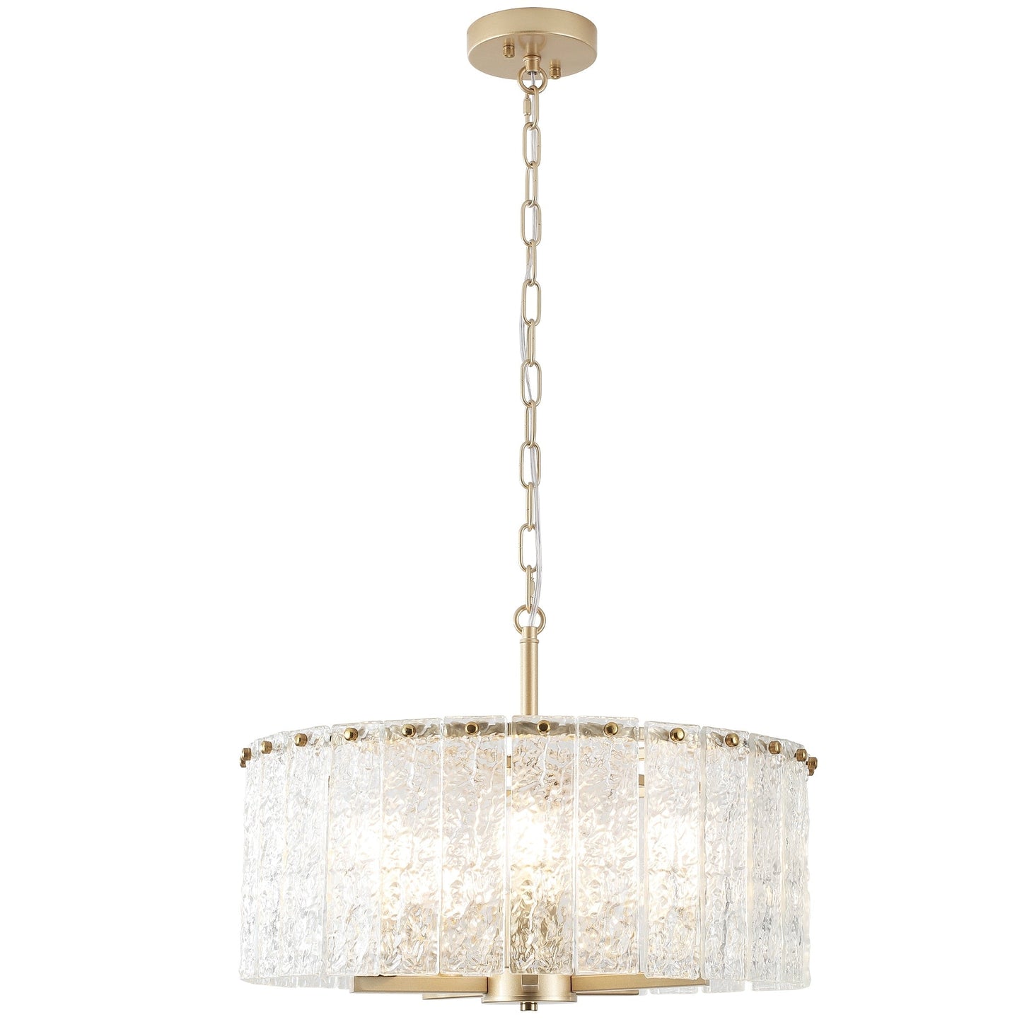 Luminaire suspendu moderne à 5 lumières en forme de tambour rond, luminaire semi-encastré classique, luminaire à suspendre pour îlot de cuisine et salle à manger