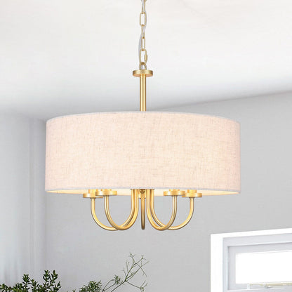 Suspension moderne à 5 lumières, à fixer au plafond, pour salle à manger, chambres à coucher et salon - N/A