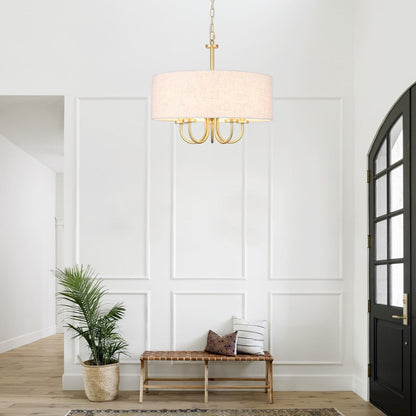 Suspension moderne à 5 lumières, à fixer au plafond, pour salle à manger, chambres à coucher et salon - N/A
