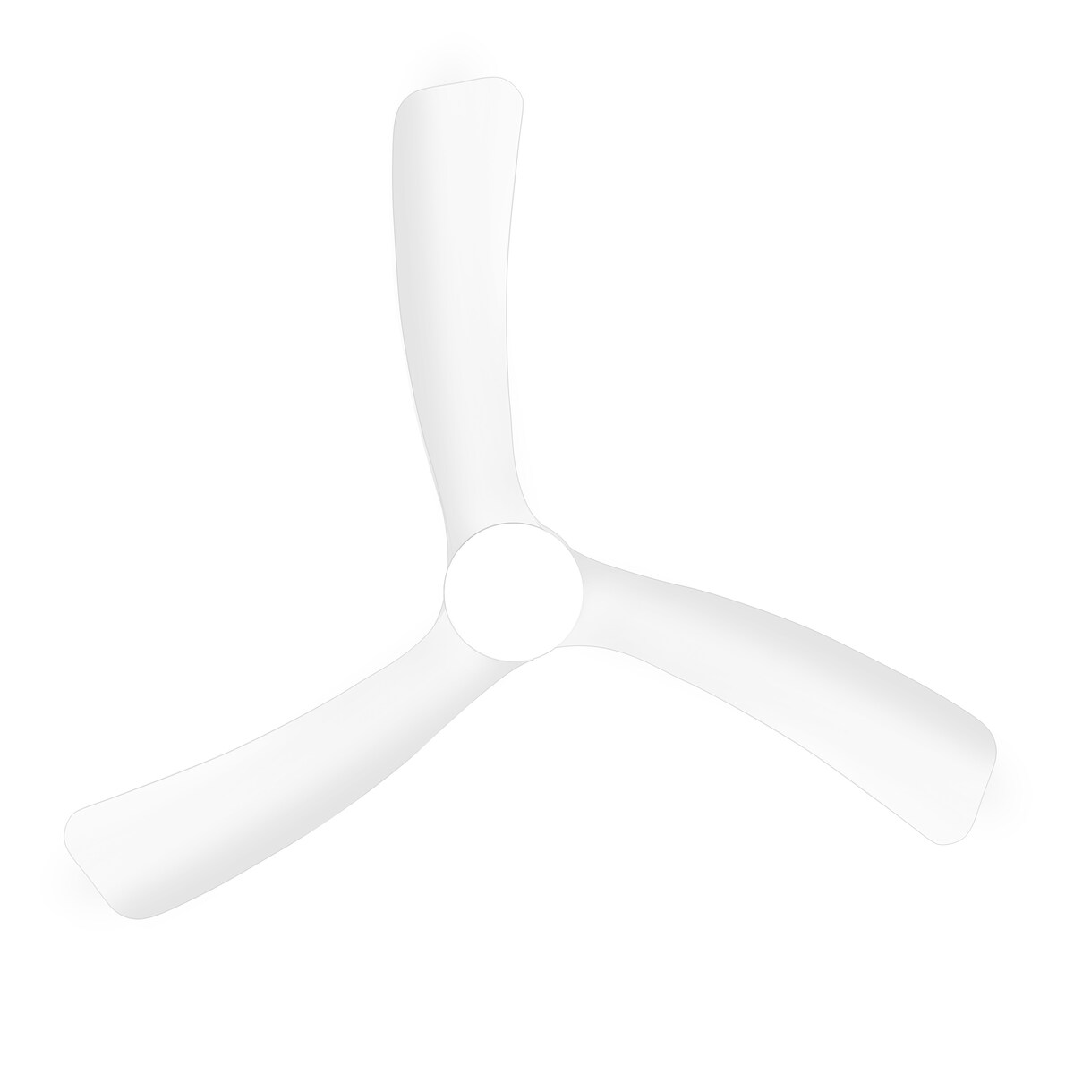 Ventilateur de plafond LED à montage encastré de 52 pouces noir/blanc avec éclairage et télécommande (3 pales)