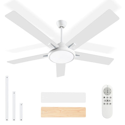 52 Ventilateurs de plafond modernes avec lumières et télécommande, LED à intensité variable