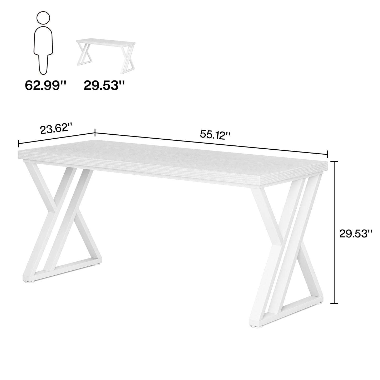 Bureau d'ordinateur robuste 55, bureau de bureau