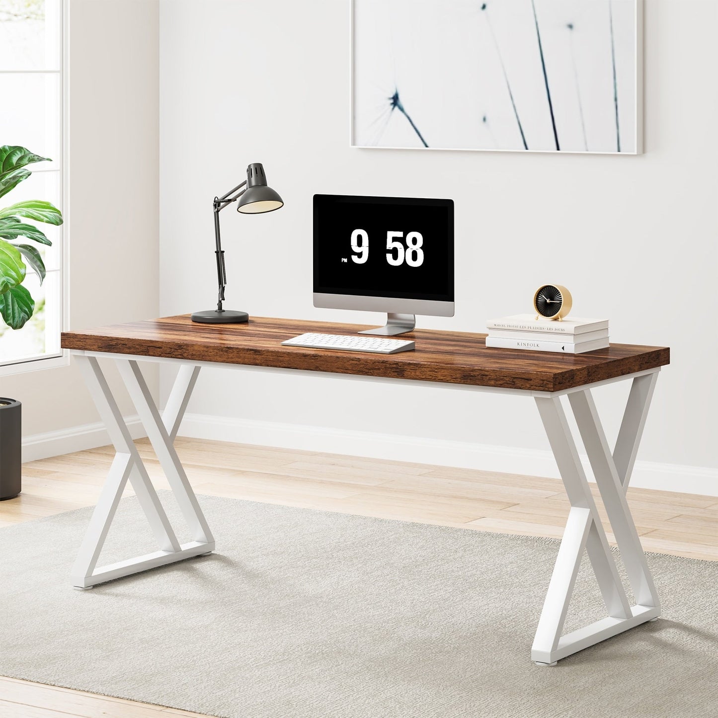 Bureau d'ordinateur robuste 55, bureau de bureau