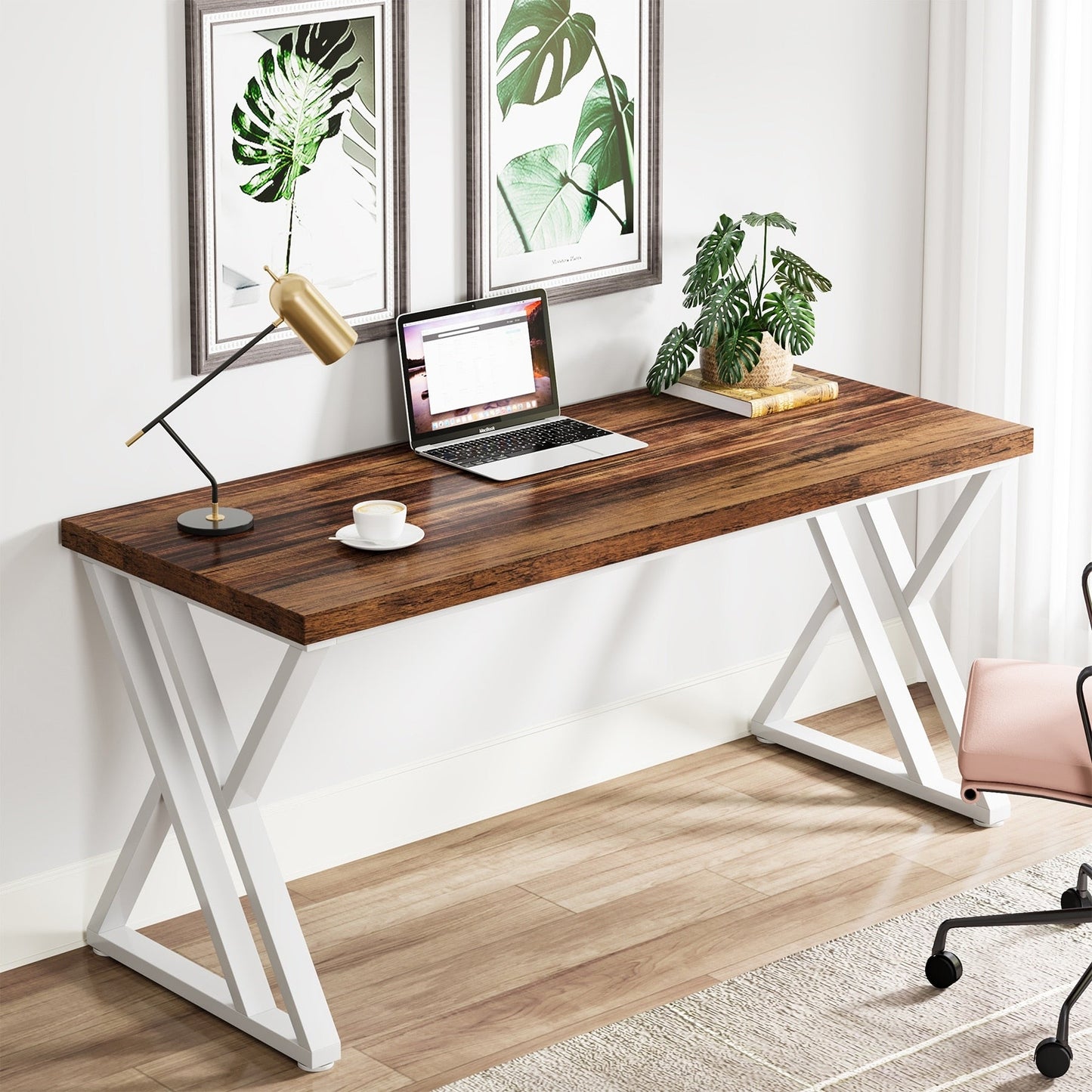 Bureau d'ordinateur robuste 55, bureau de bureau