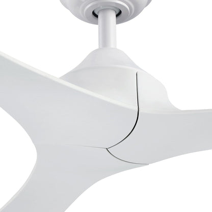 Ventilateur de plafond à courant continu à 3 pales, noir moderne, 56 pouces, avec télécommande.