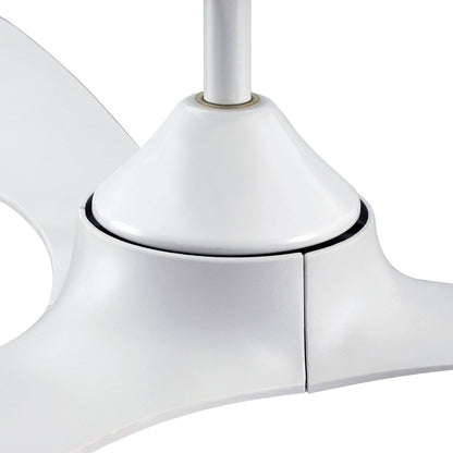 Ventilateur de plafond à courant continu à 3 pales, noir moderne, 56 pouces, avec télécommande.