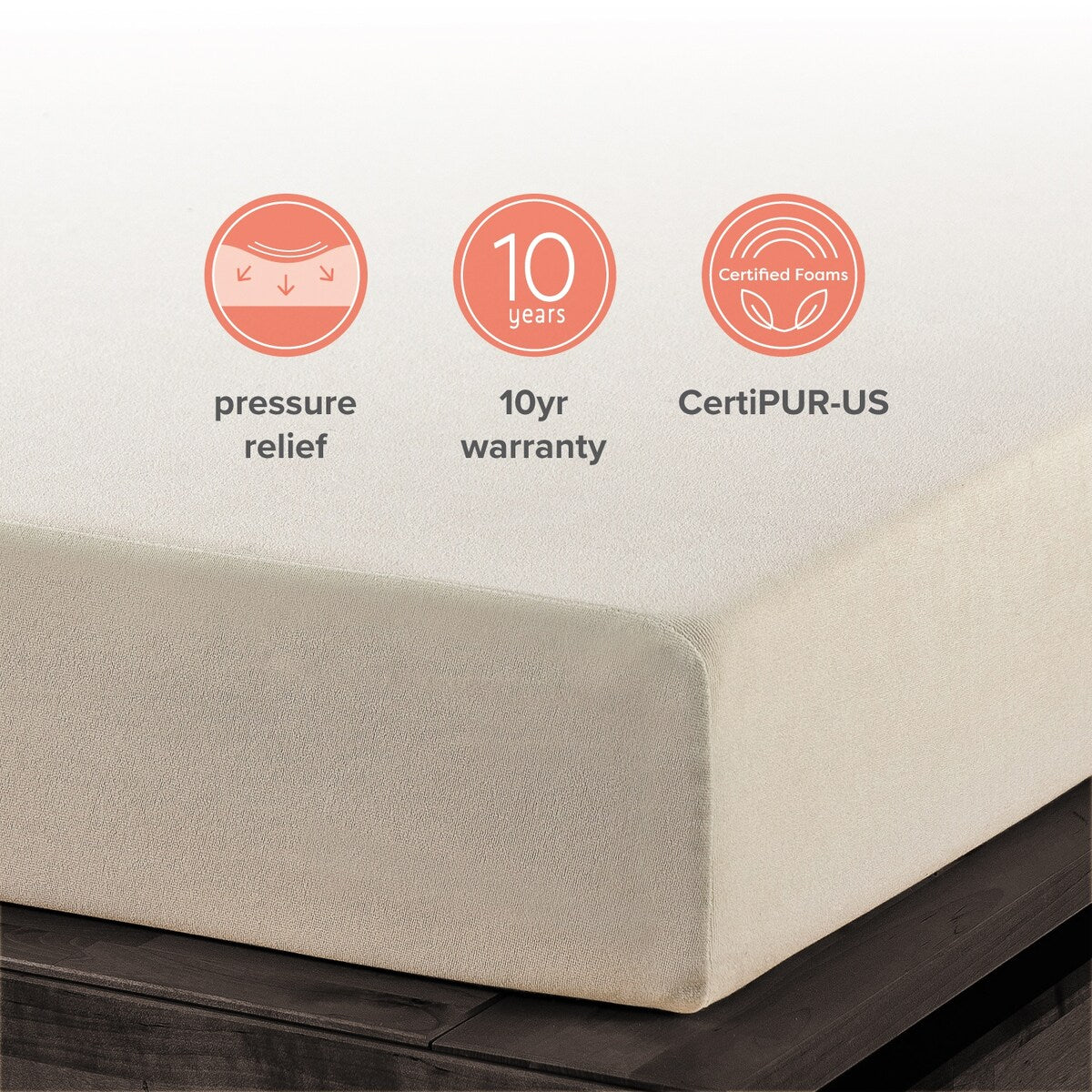 Matelas en mousse à mémoire de forme de 6 pouces de Crown Comfort
