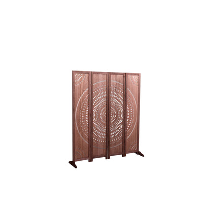 Paravent pliable en bois massif de 165 cm de hauteur