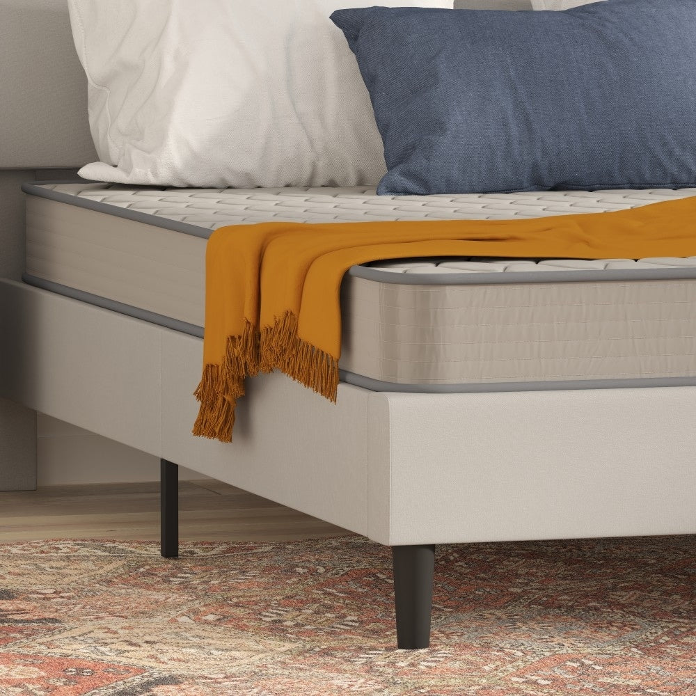 Matelas hybride à ressorts ensachés à revêtement semi-ferme